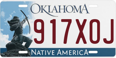 OK license plate 917XOJ
