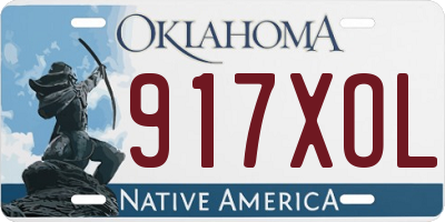 OK license plate 917XOL