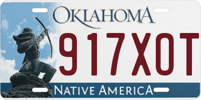 OK license plate 917XOT