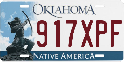 OK license plate 917XPF