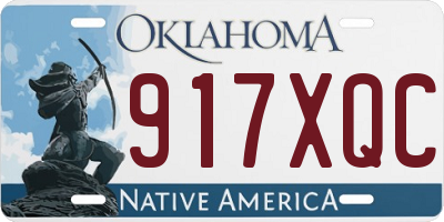 OK license plate 917XQC