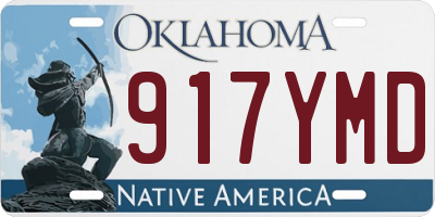 OK license plate 917YMD