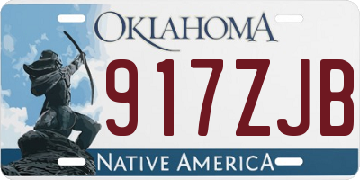 OK license plate 917ZJB