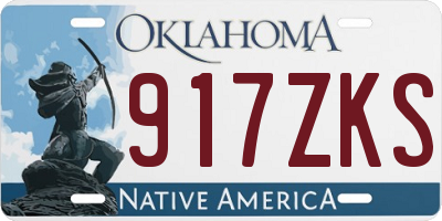 OK license plate 917ZKS