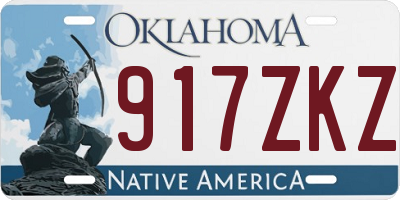 OK license plate 917ZKZ