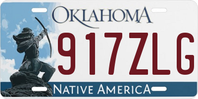 OK license plate 917ZLG