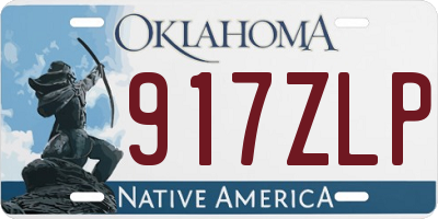 OK license plate 917ZLP