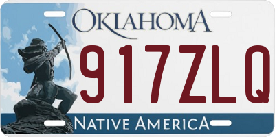 OK license plate 917ZLQ