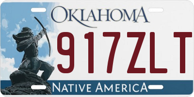 OK license plate 917ZLT