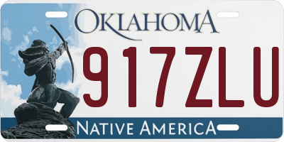 OK license plate 917ZLU