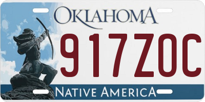 OK license plate 917ZOC