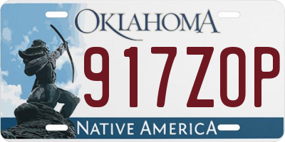 OK license plate 917ZOP