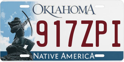 OK license plate 917ZPI