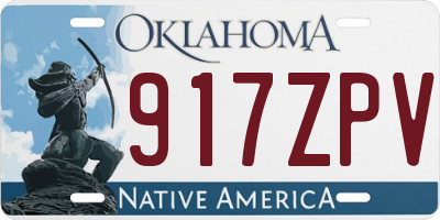 OK license plate 917ZPV