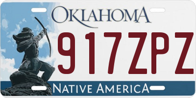OK license plate 917ZPZ