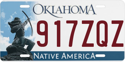 OK license plate 917ZQZ