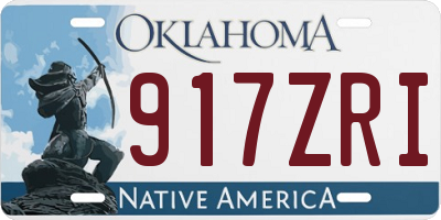 OK license plate 917ZRI