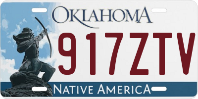 OK license plate 917ZTV