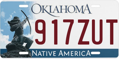 OK license plate 917ZUT