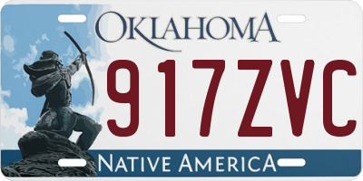 OK license plate 917ZVC