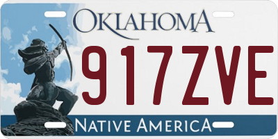 OK license plate 917ZVE