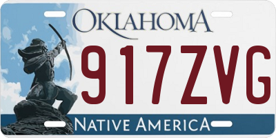 OK license plate 917ZVG