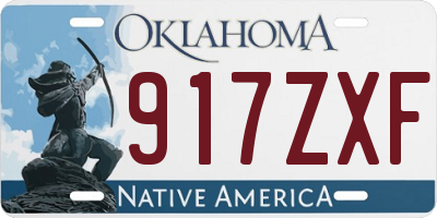 OK license plate 917ZXF