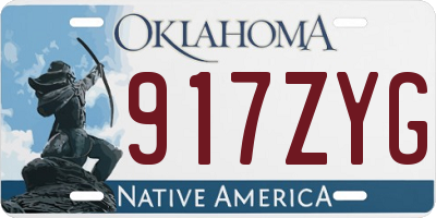 OK license plate 917ZYG