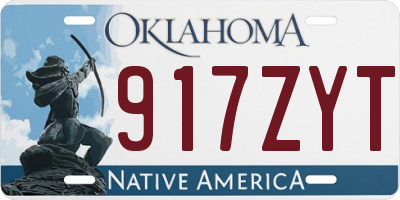 OK license plate 917ZYT