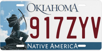 OK license plate 917ZYV