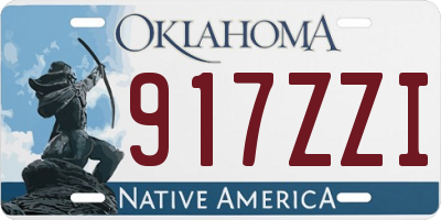 OK license plate 917ZZI