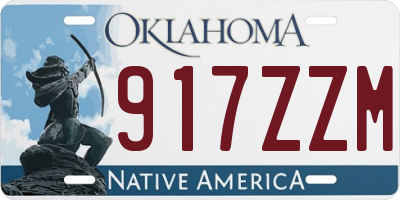 OK license plate 917ZZM