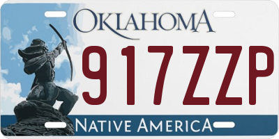 OK license plate 917ZZP