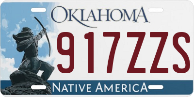 OK license plate 917ZZS