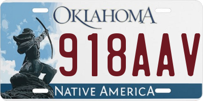 OK license plate 918AAV