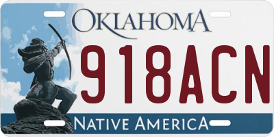 OK license plate 918ACN