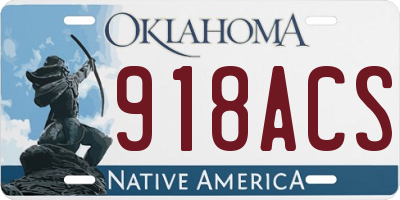 OK license plate 918ACS