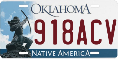 OK license plate 918ACV