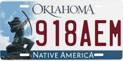 OK license plate 918AEM