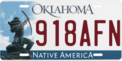 OK license plate 918AFN