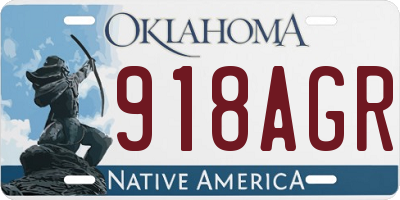 OK license plate 918AGR