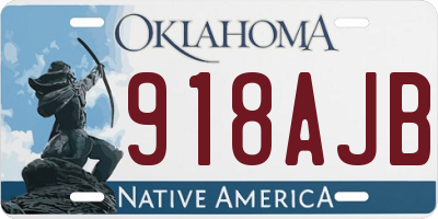 OK license plate 918AJB