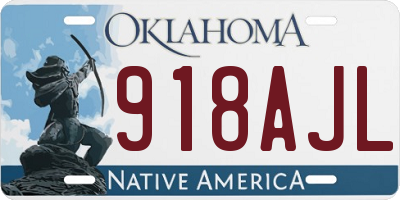 OK license plate 918AJL