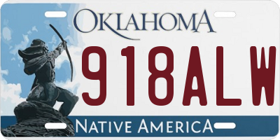 OK license plate 918ALW