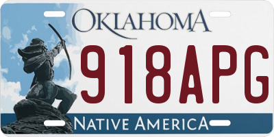 OK license plate 918APG