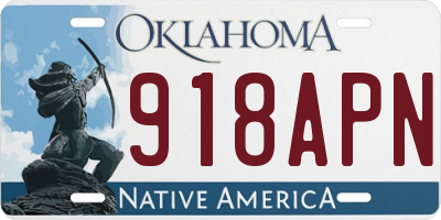OK license plate 918APN