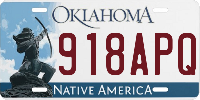 OK license plate 918APQ