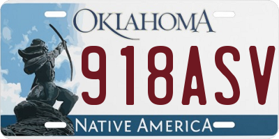 OK license plate 918ASV