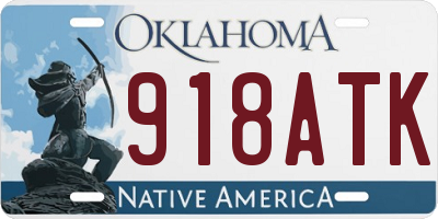 OK license plate 918ATK
