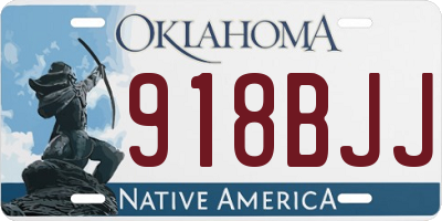 OK license plate 918BJJ
